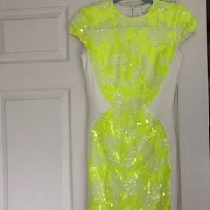 Dress the Population neon sequin dress